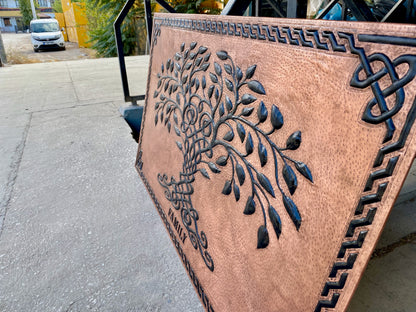 Copper & Black Tree of Life Backsplash