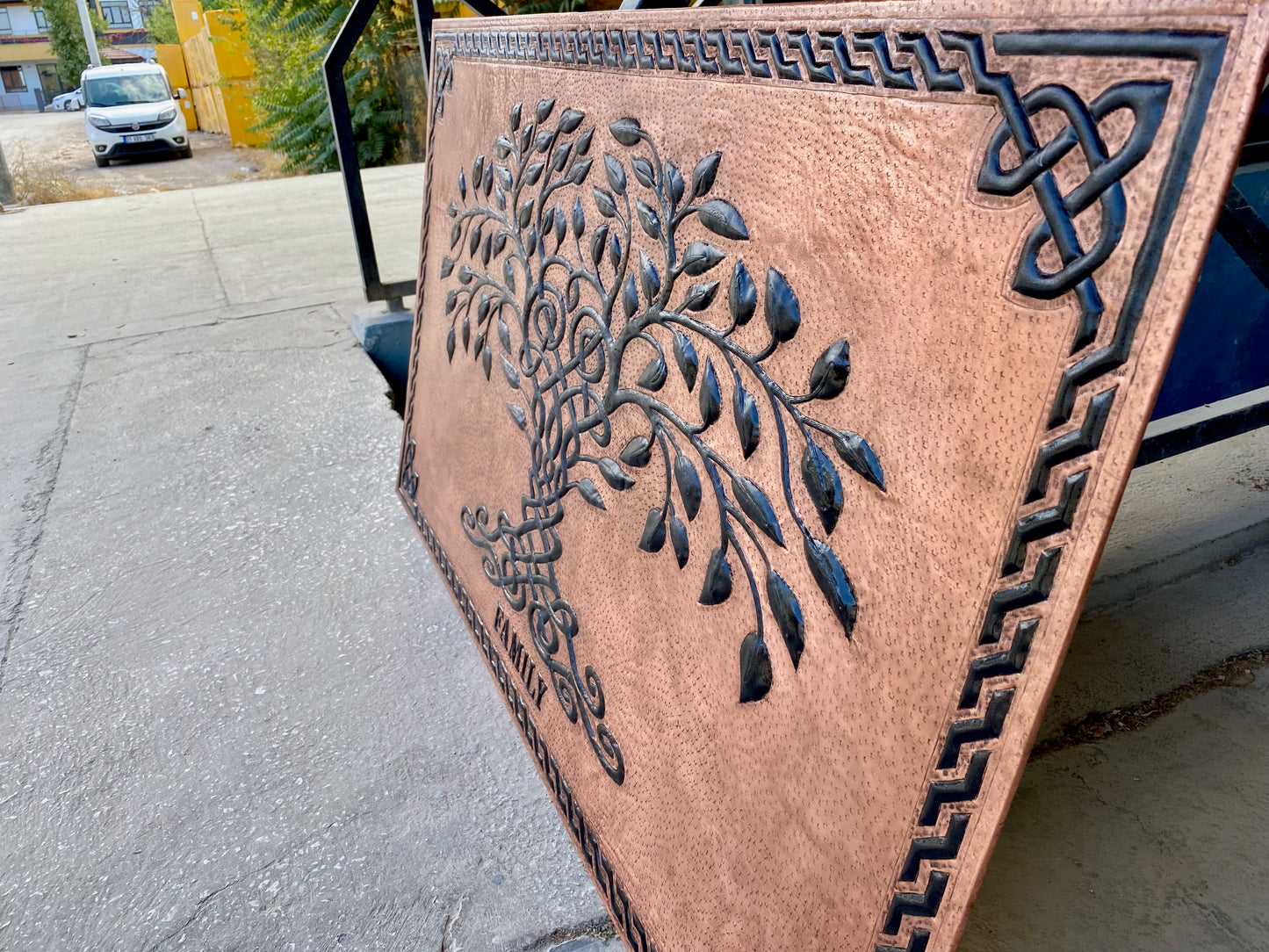 Copper & Black Tree of Life Backsplash