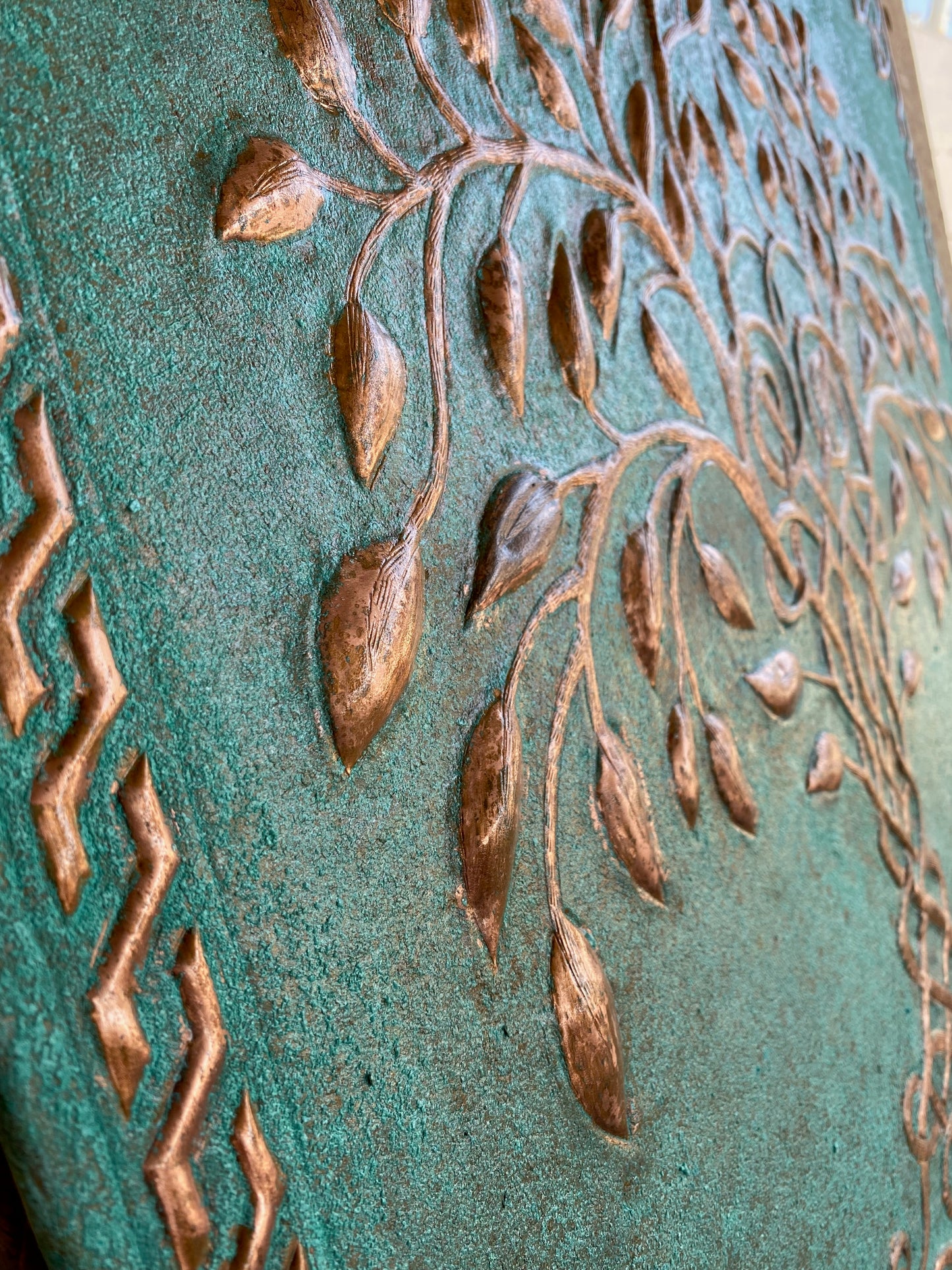 Green Tree of Life Copper Backsplash