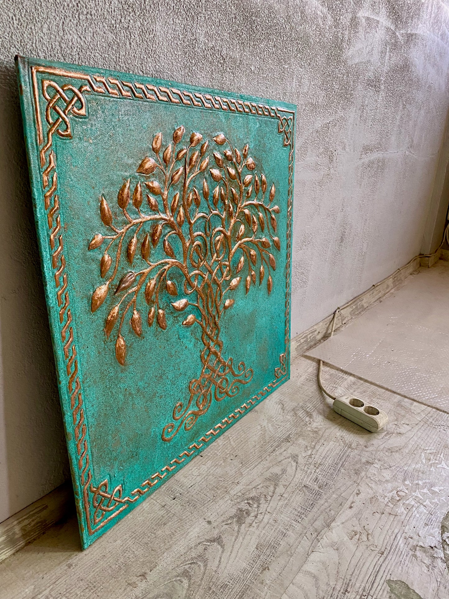 Green Tree of Life Copper Backsplash