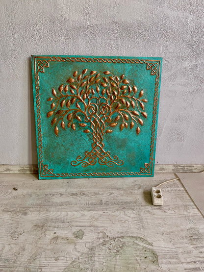 Green Tree of Life Copper Backsplash