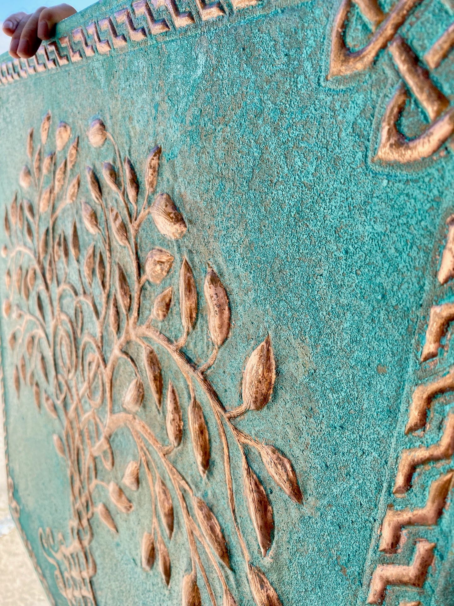 Green Tree of Life Copper Backsplash