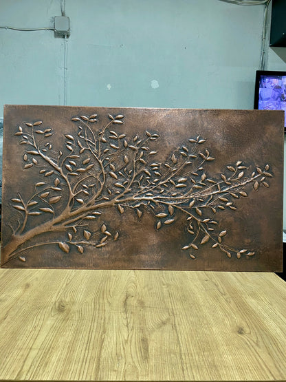 Rustic Brown Copper Tree Branches Backsplash