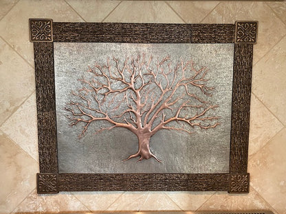 Eternal Tree Copper Backsplash in Gray & Copper - Natuross