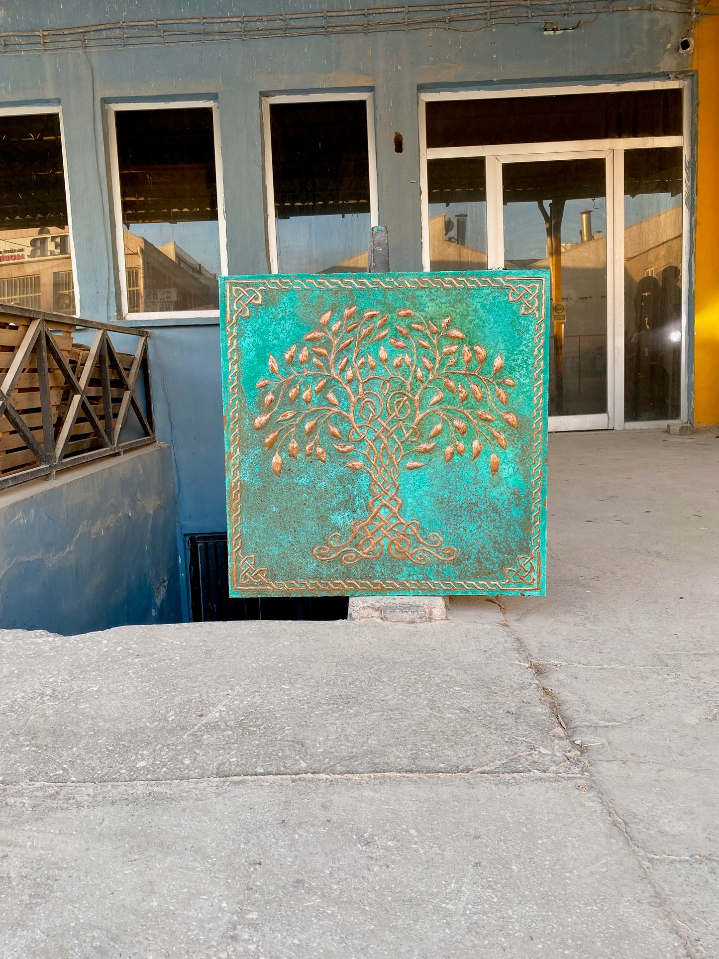 Green Tree of Life Copper Backsplash