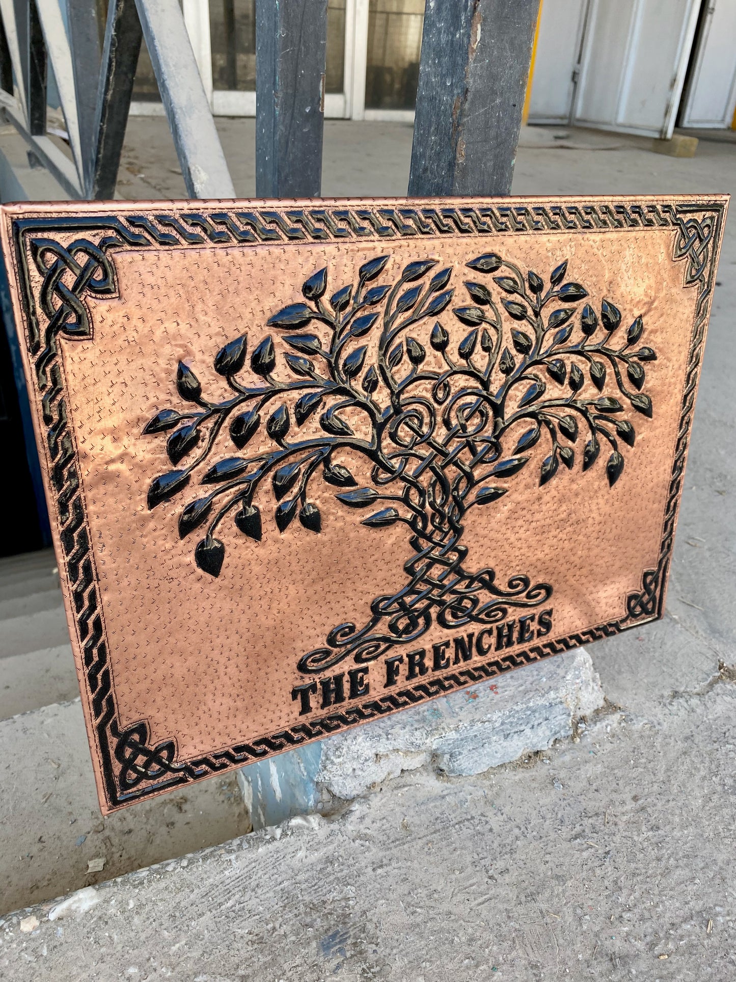 Copper & Black Tree of Life Backsplash