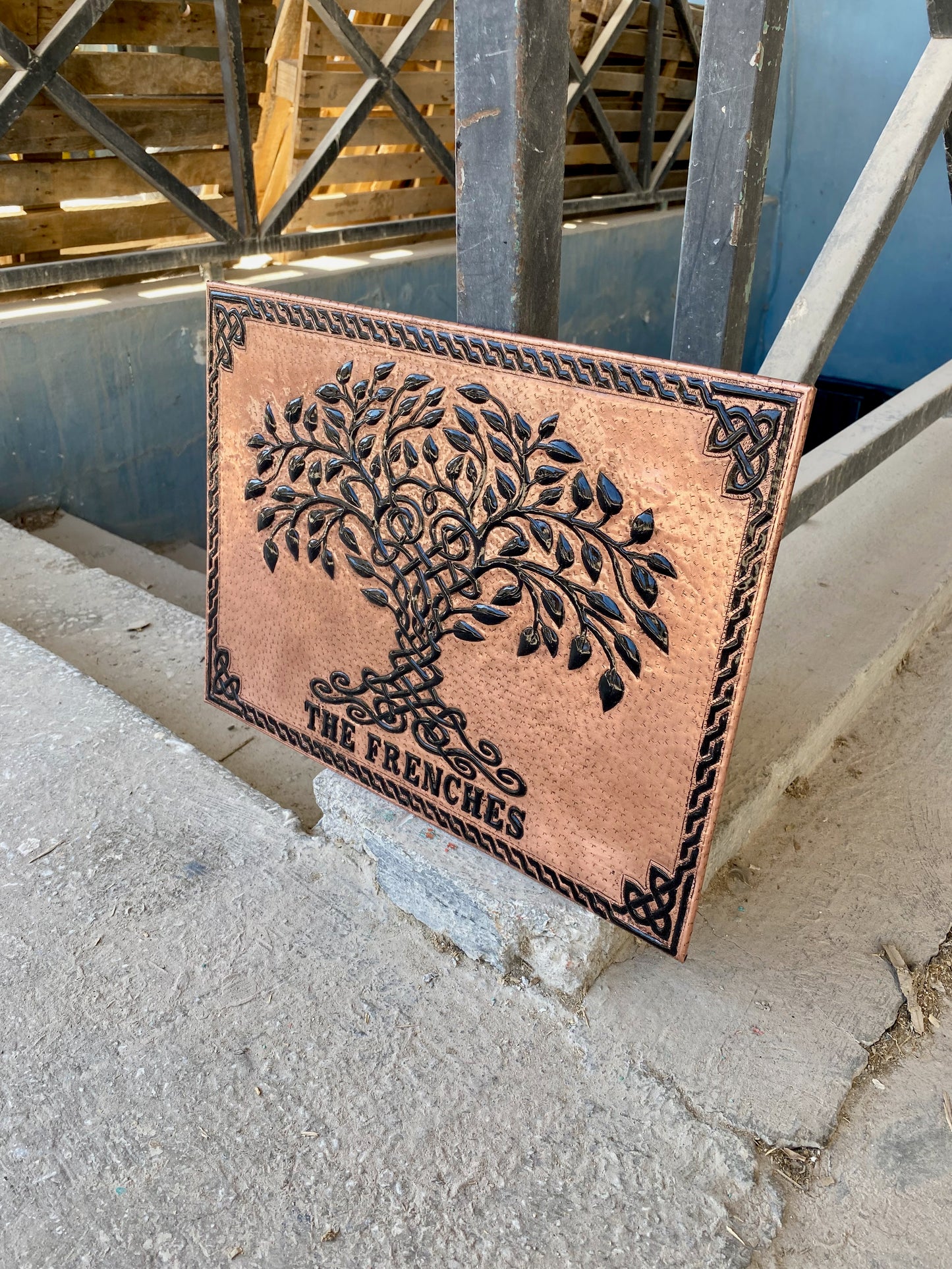 Copper & Black Tree of Life Backsplash
