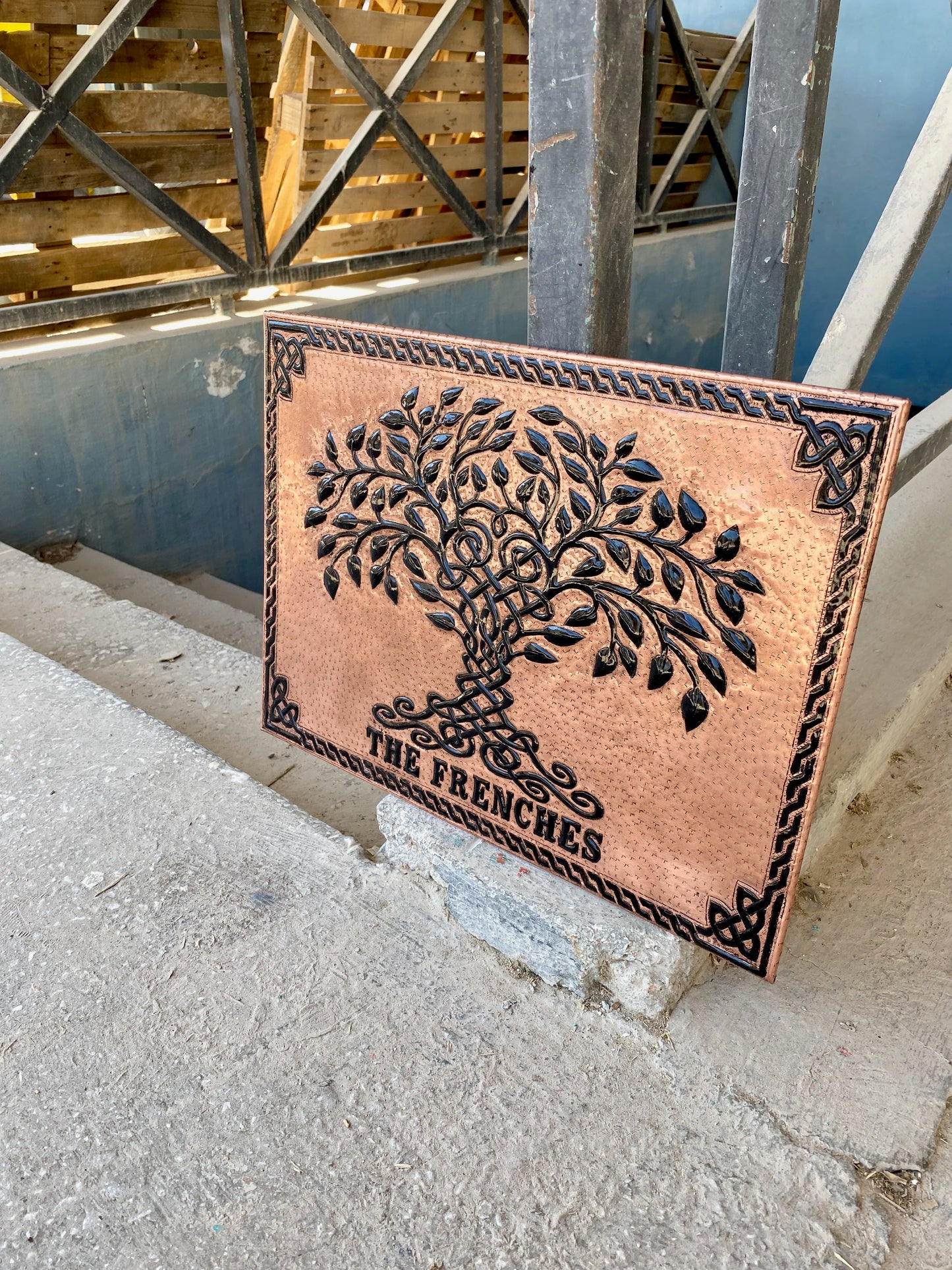 Copper & Black Tree of Life Backsplash