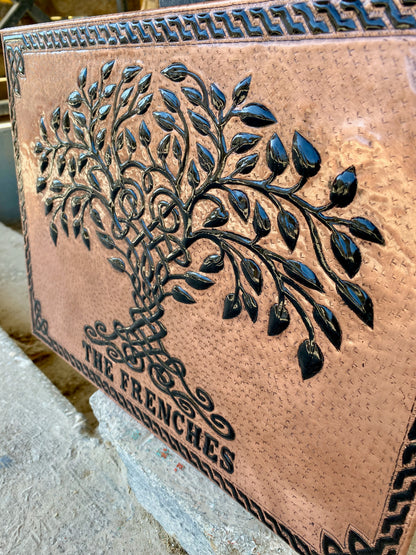 Copper & Black Tree of Life Backsplash