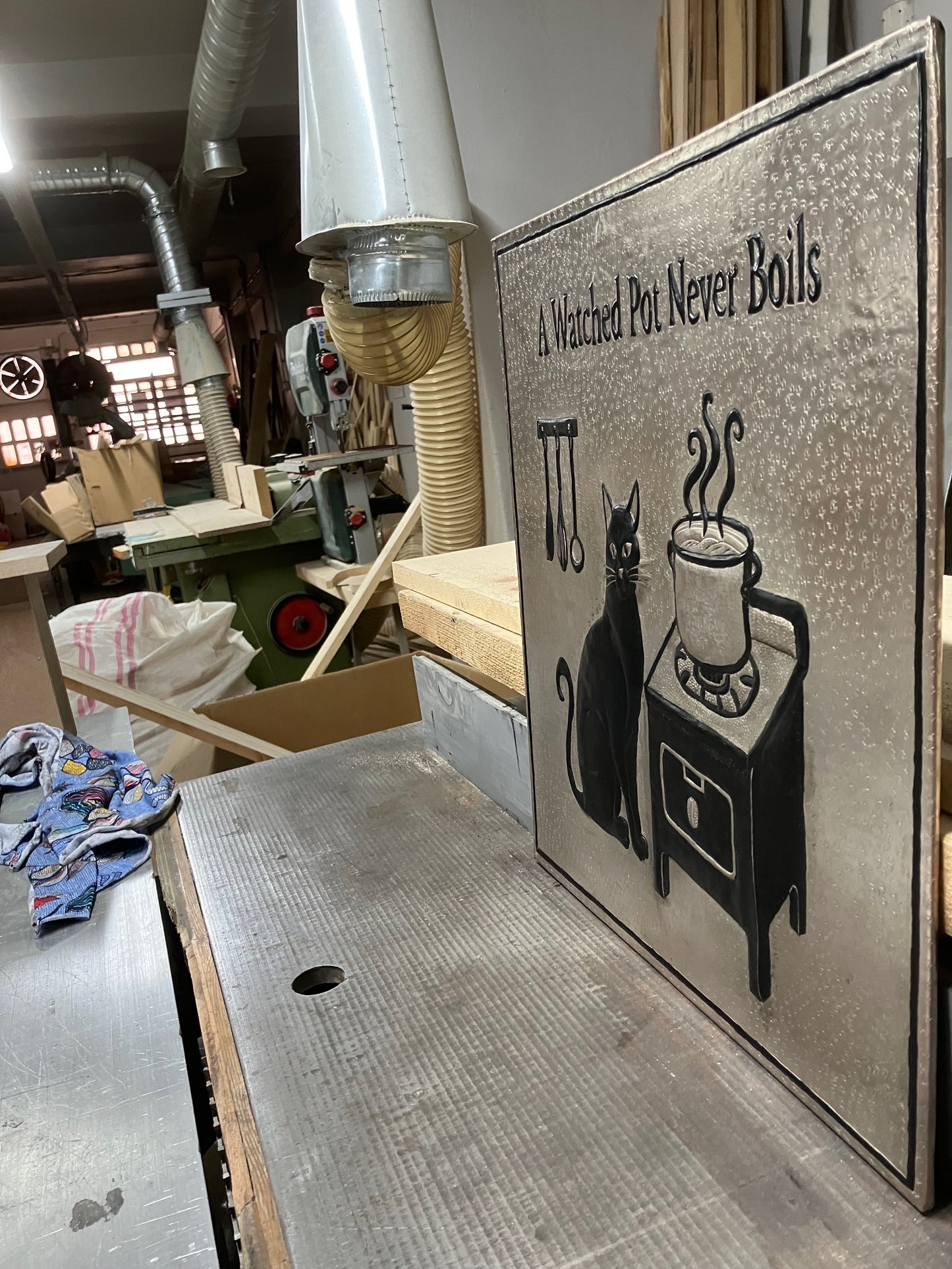 "A Watched Pot Never Boils" Copper Backsplash