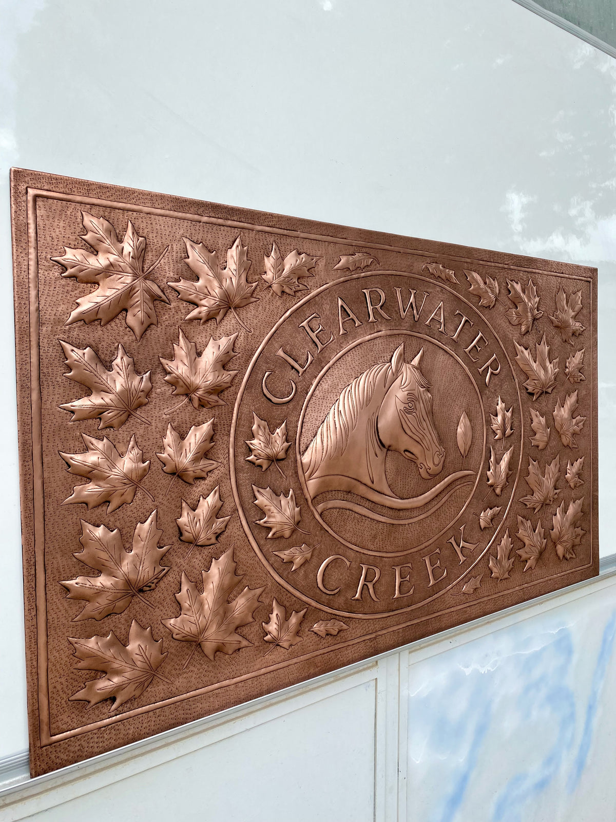 Personalized Horse Logo Copper Sign