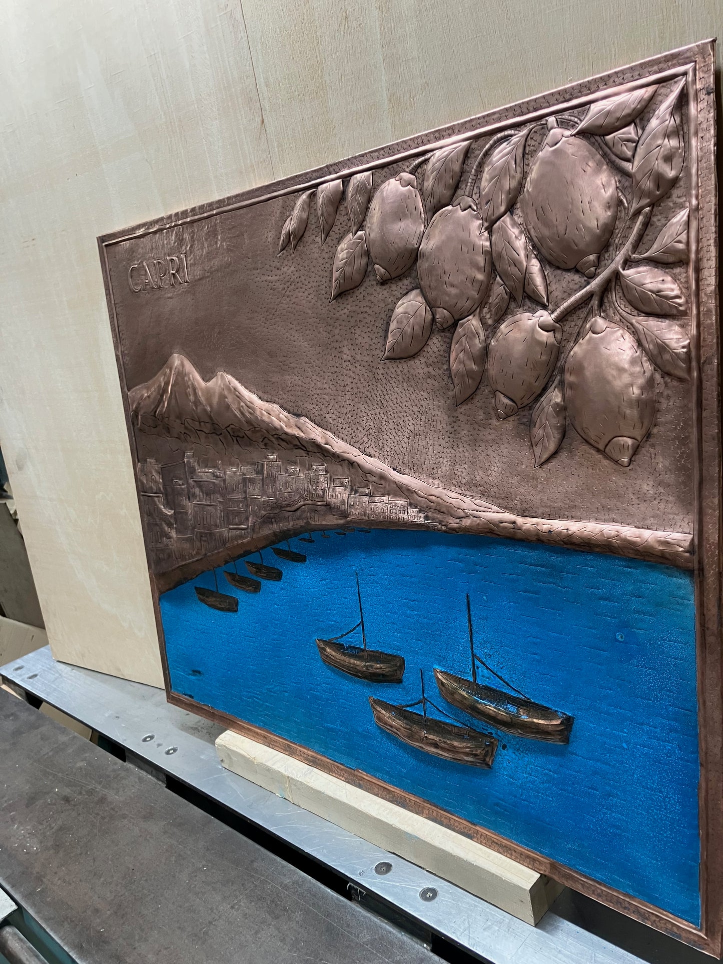 Coastal Landscape Copper Panel