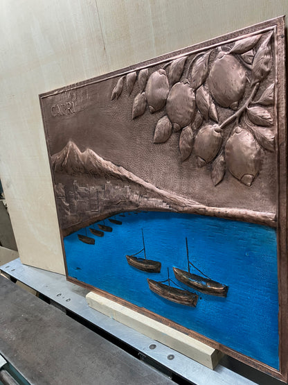 Coastal Landscape Copper Panel