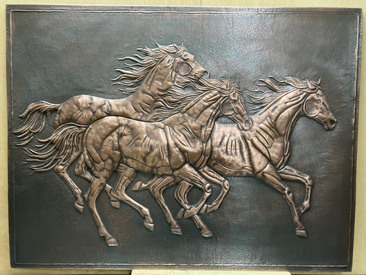 Galloping Horses Copper Backsplash
