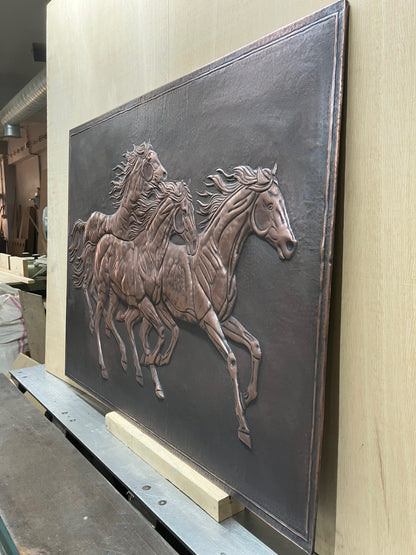 Galloping Horses Copper Backsplash