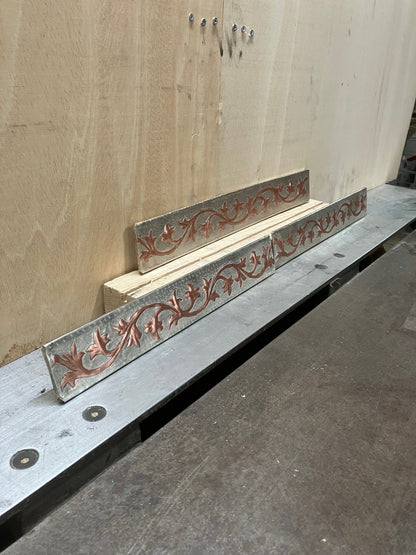 Kitchen Crown Molding Copper Accent Panel