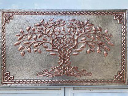 Gray & Copper Tree of Life Backsplash