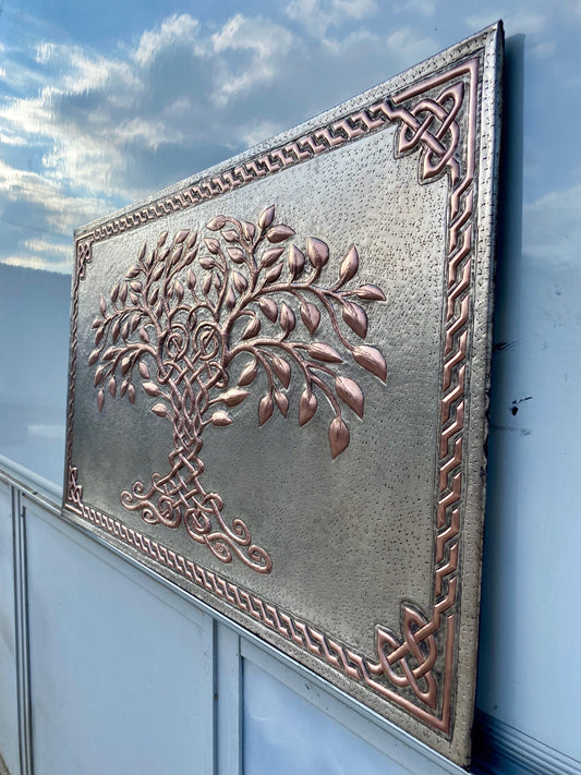 Gray & Copper Tree of Life Backsplash