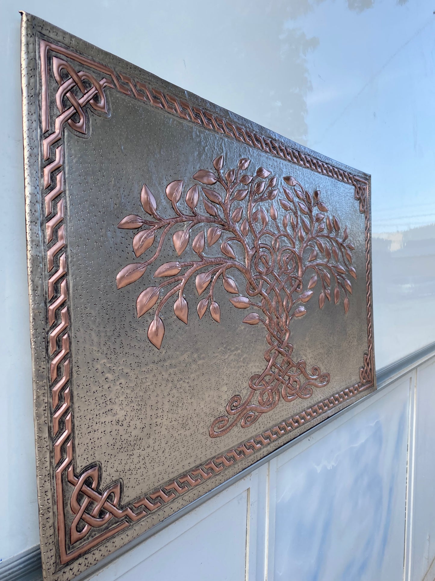 Gray & Copper Tree of Life Backsplash