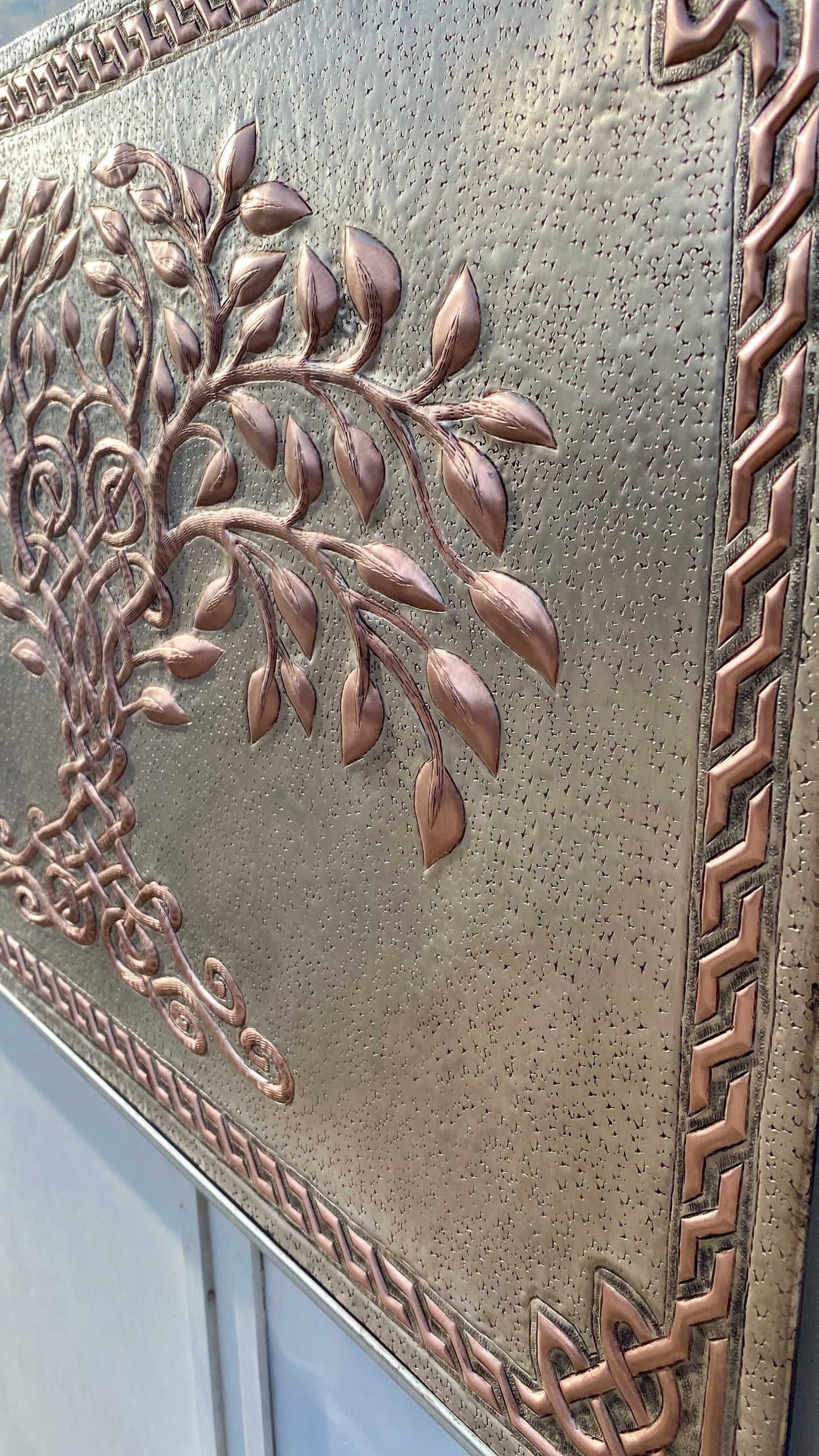 Gray & Copper Tree of Life Backsplash