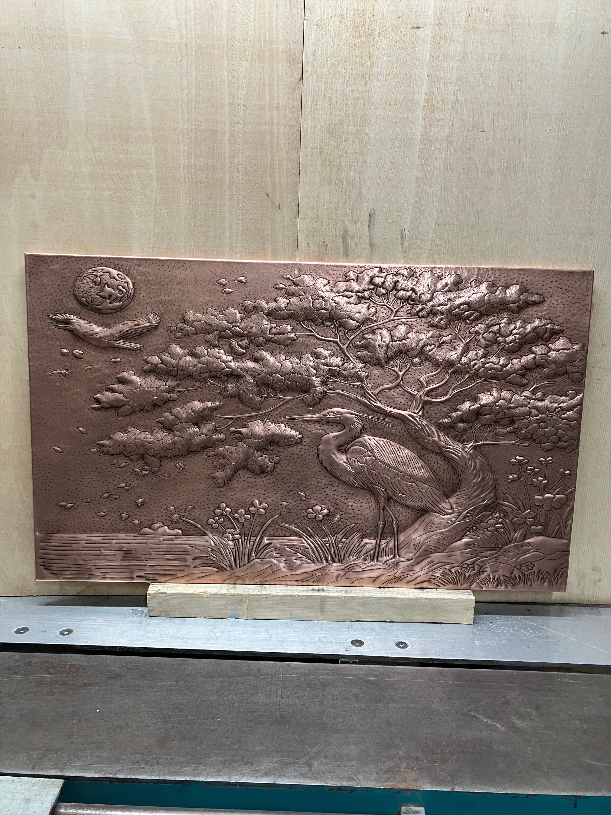 Heron in Nature Copper Backsplash - Natuross