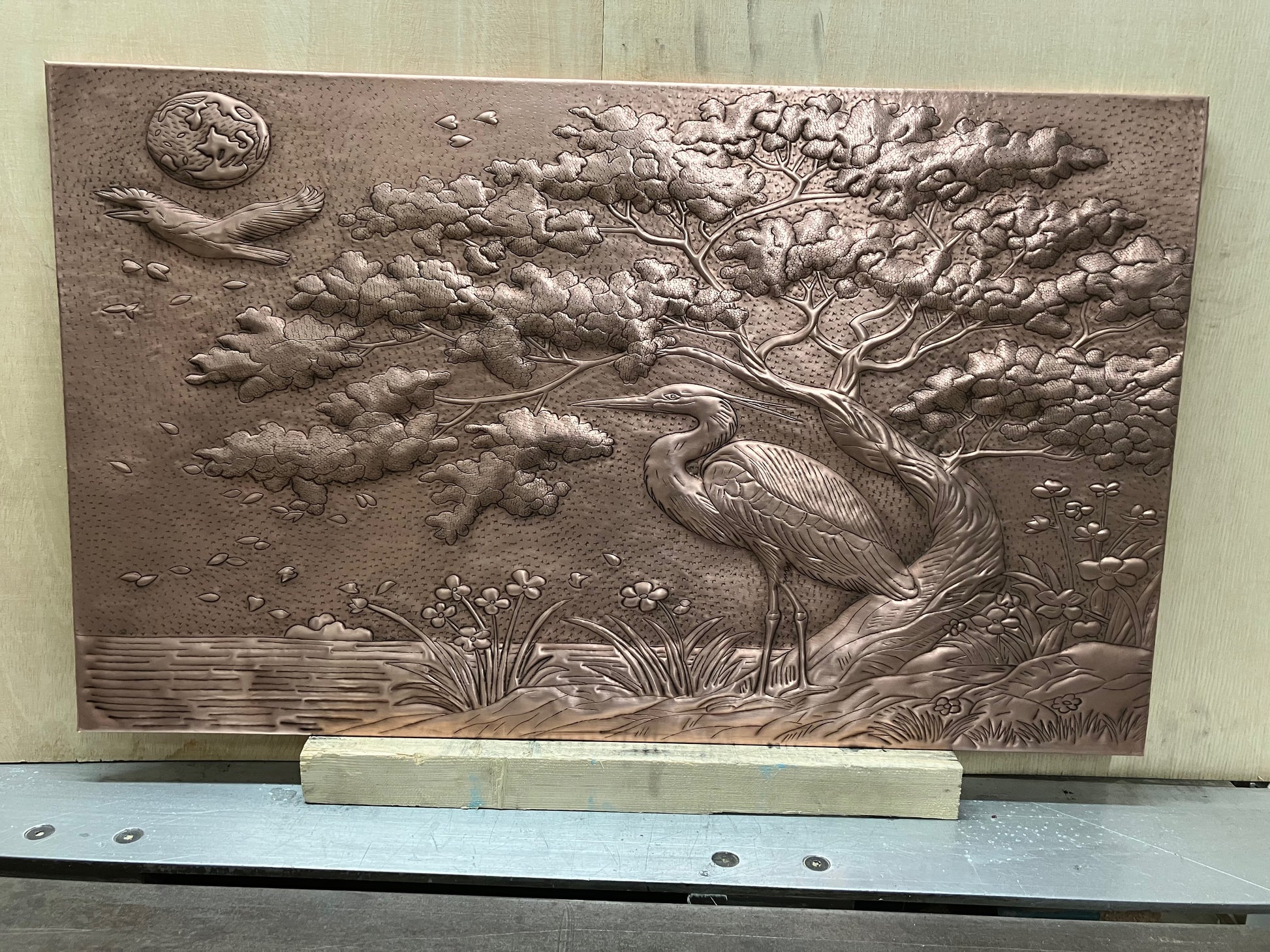 Heron in Nature Copper Backsplash - Natuross
