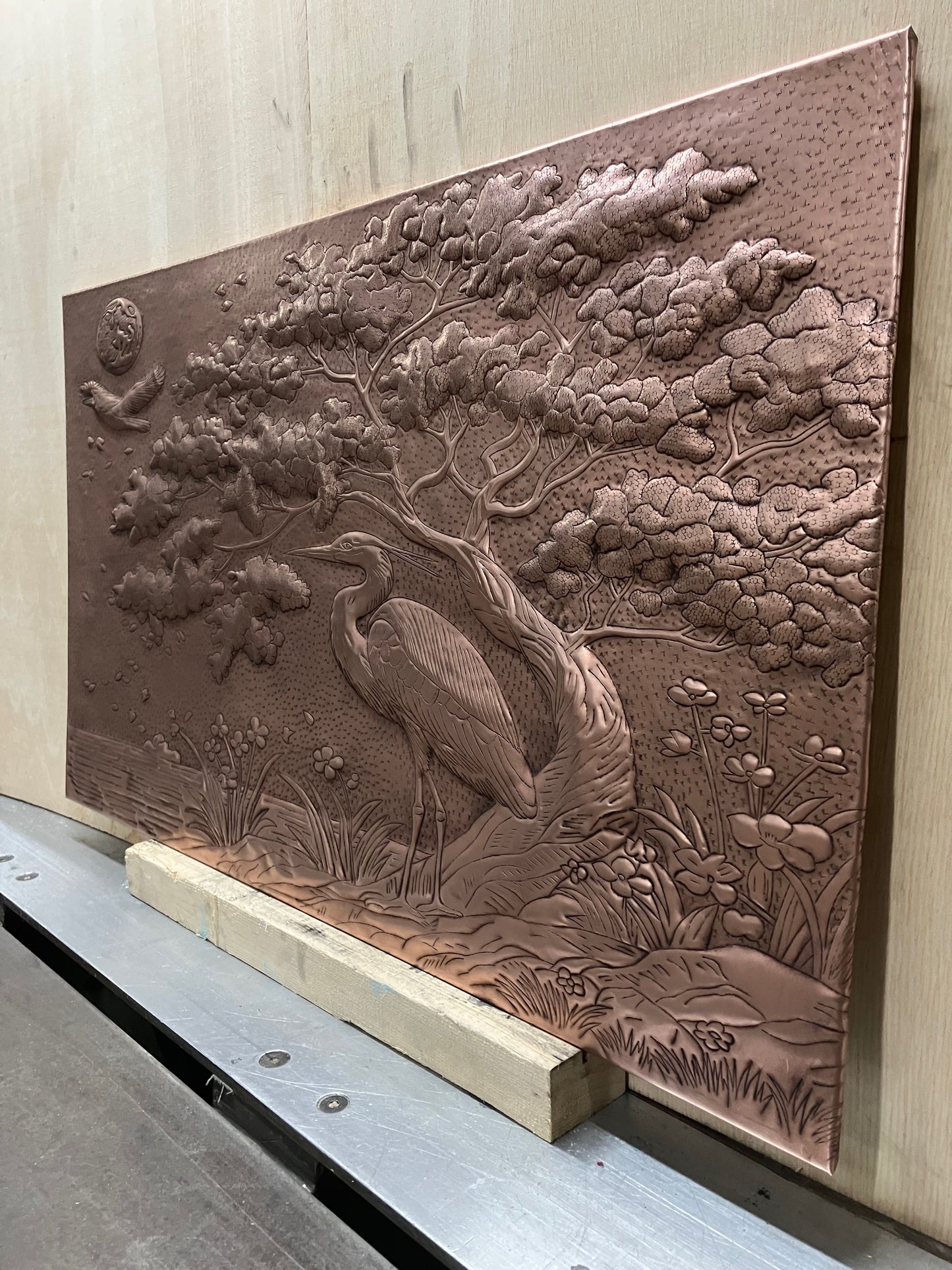Heron in Nature Copper Backsplash - Natuross