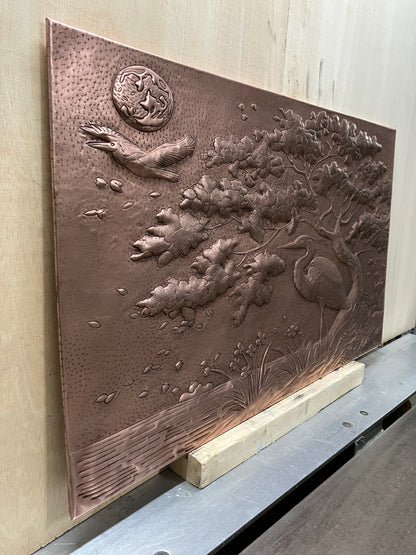 Heron in Nature Copper Backsplash - Natuross