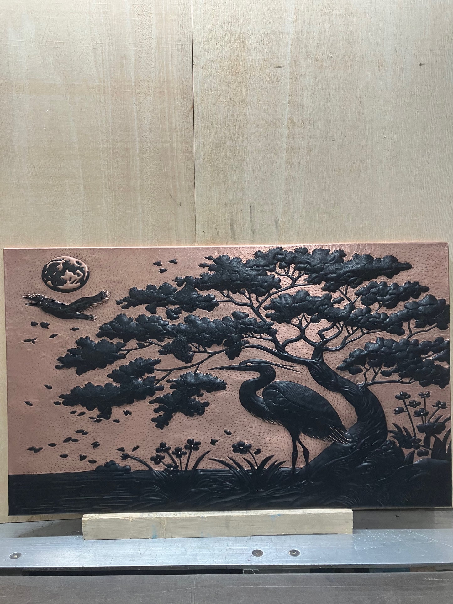 Heron in Nature Copper Backsplash - Natuross