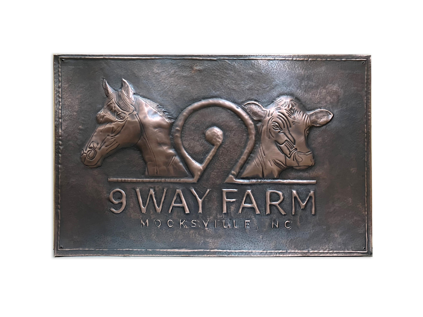Custom Farm Sign Copper Panel