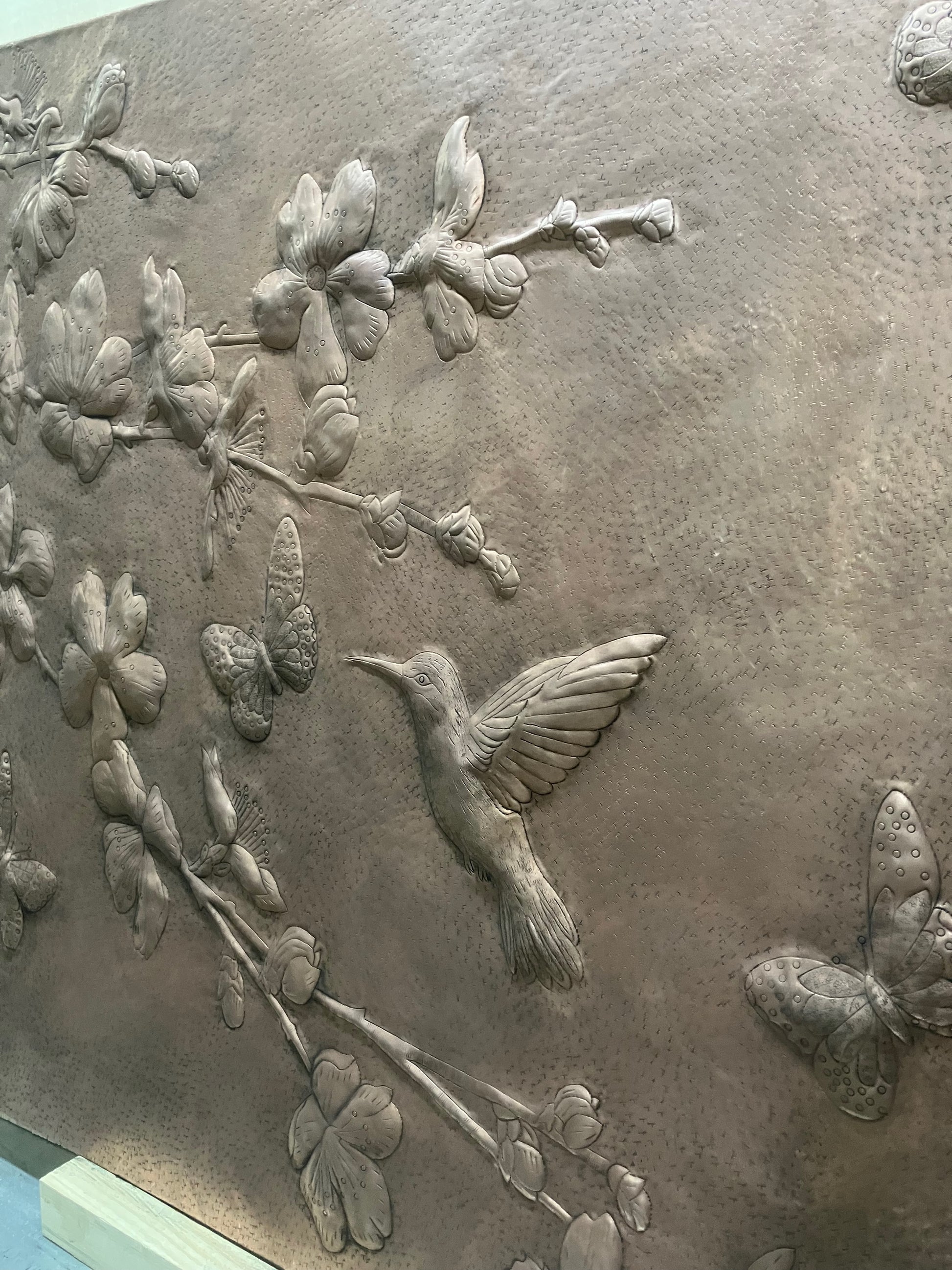 Dogwood Branches Copper Backsplash Tile - Natuross
