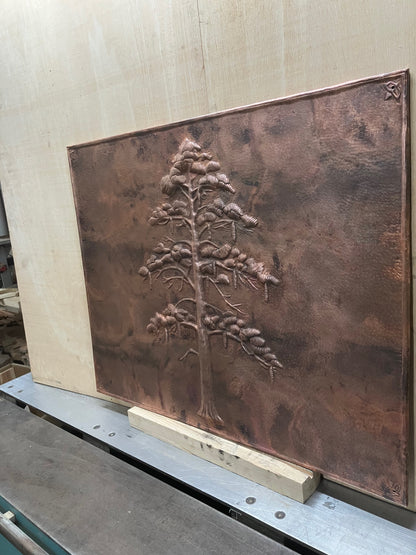 Eastern White Pine Tree Copper Panel