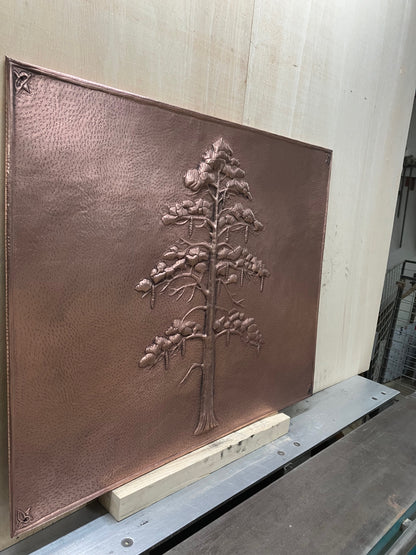 Eastern White Pine Tree Copper Panel