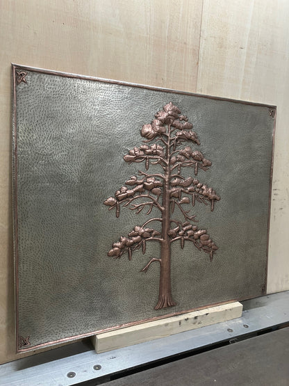 Eastern White Pine Tree Copper Panel