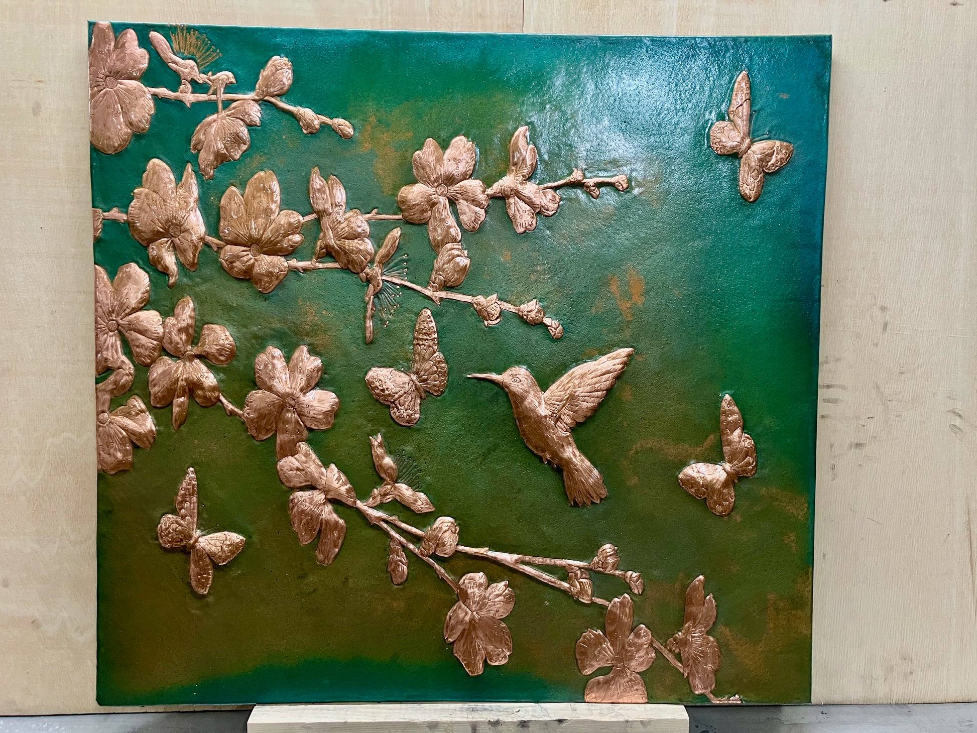 Dogwood Branches Copper Backsplash Tile - Natuross