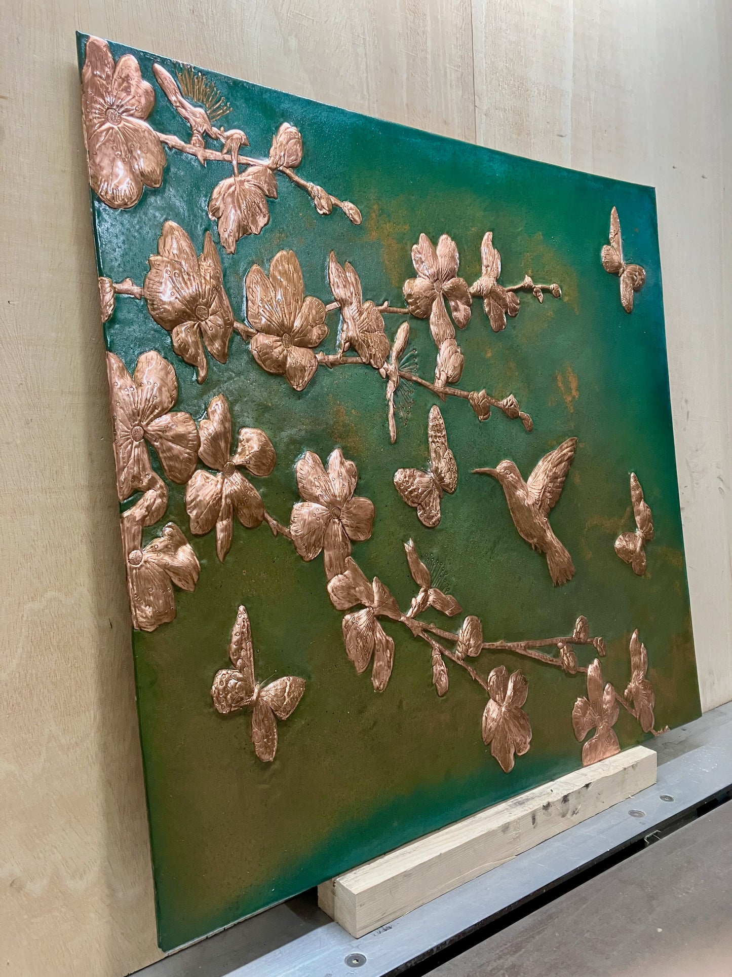 Dogwood Branches Copper Backsplash Tile - Natuross