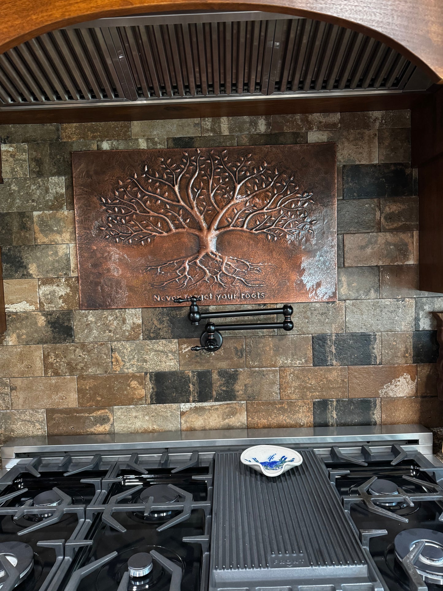 Tree With Roots Copper Backsplash — Brown Copper - Natuross