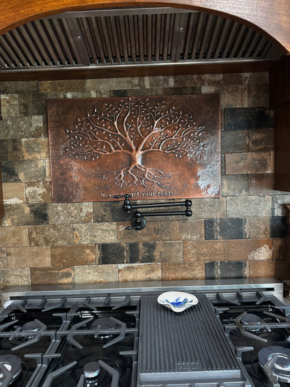 Tree With Roots Copper Backsplash — Brown Copper - Natuross