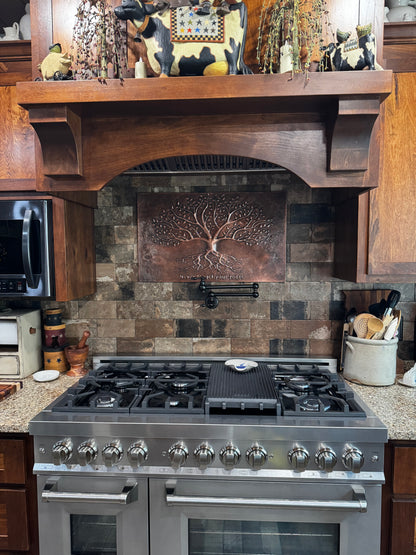 Tree With Roots Copper Backsplash — Brown Copper - Natuross