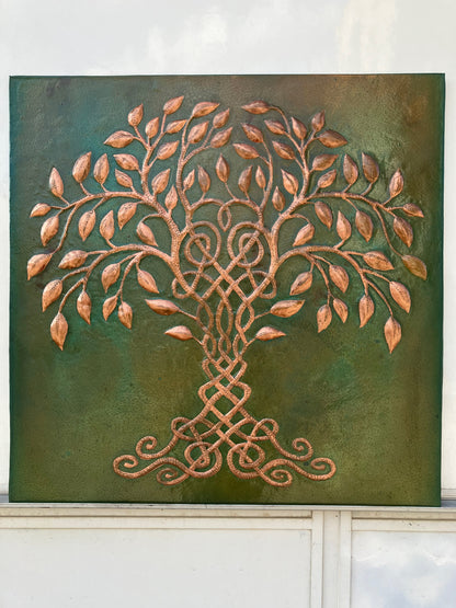 Celtic Tree of Life Copper Backsplash — Green Copper - Natuross