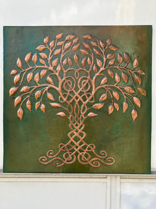 Celtic Tree of Life Copper Backsplash — Green Copper - Natuross