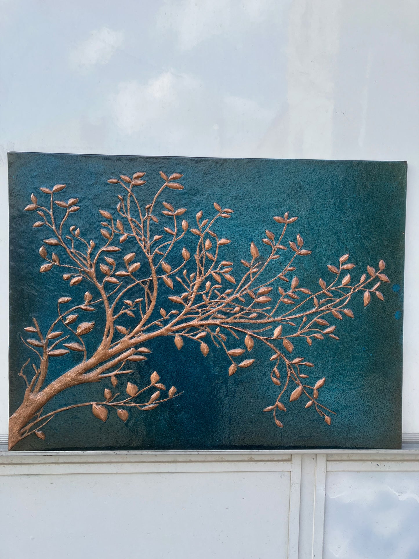 Tree Branches Copper Backsplash — Blue Copper - Natuross