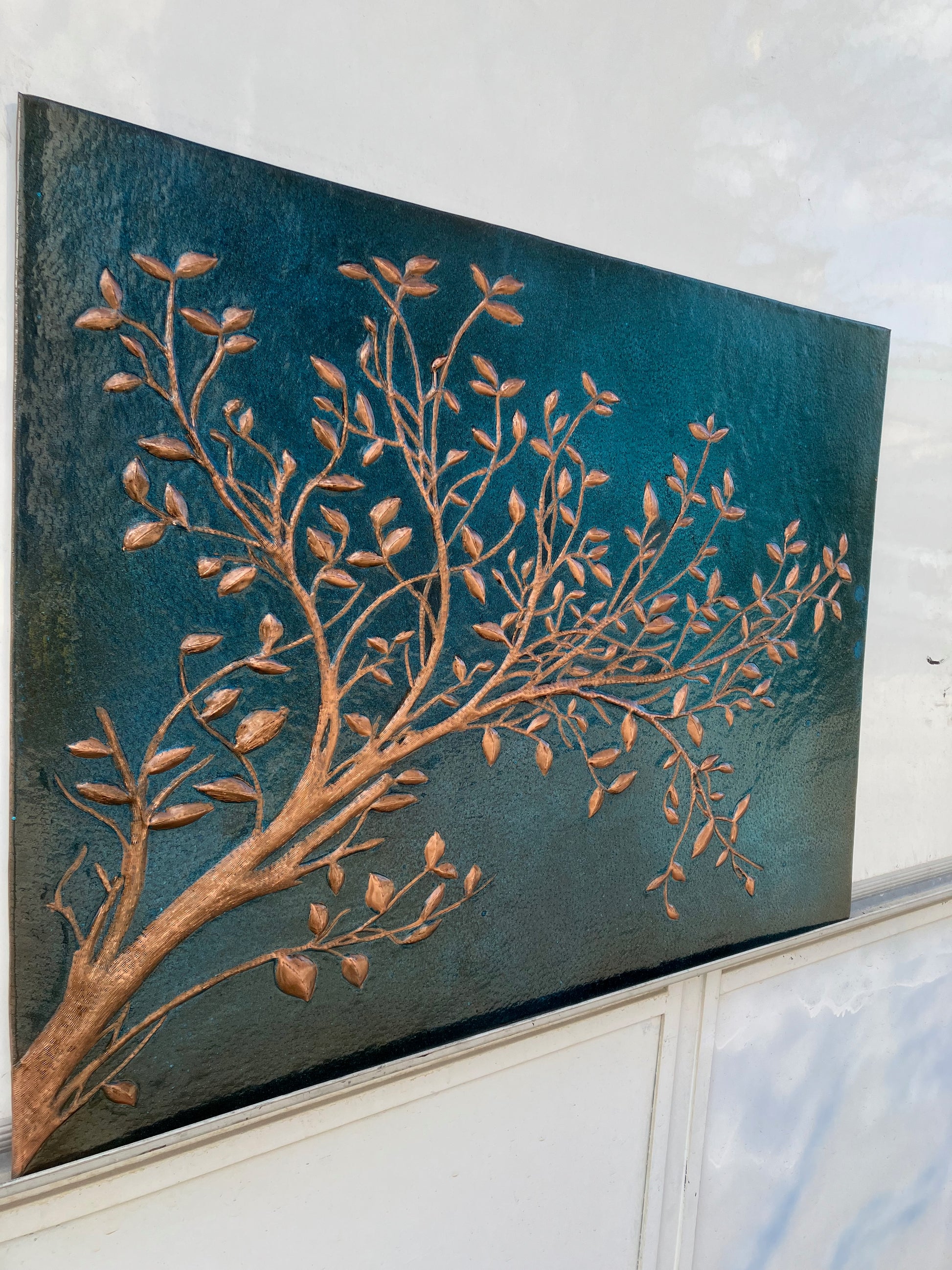 Tree Branches Copper Backsplash — Blue Copper - Natuross