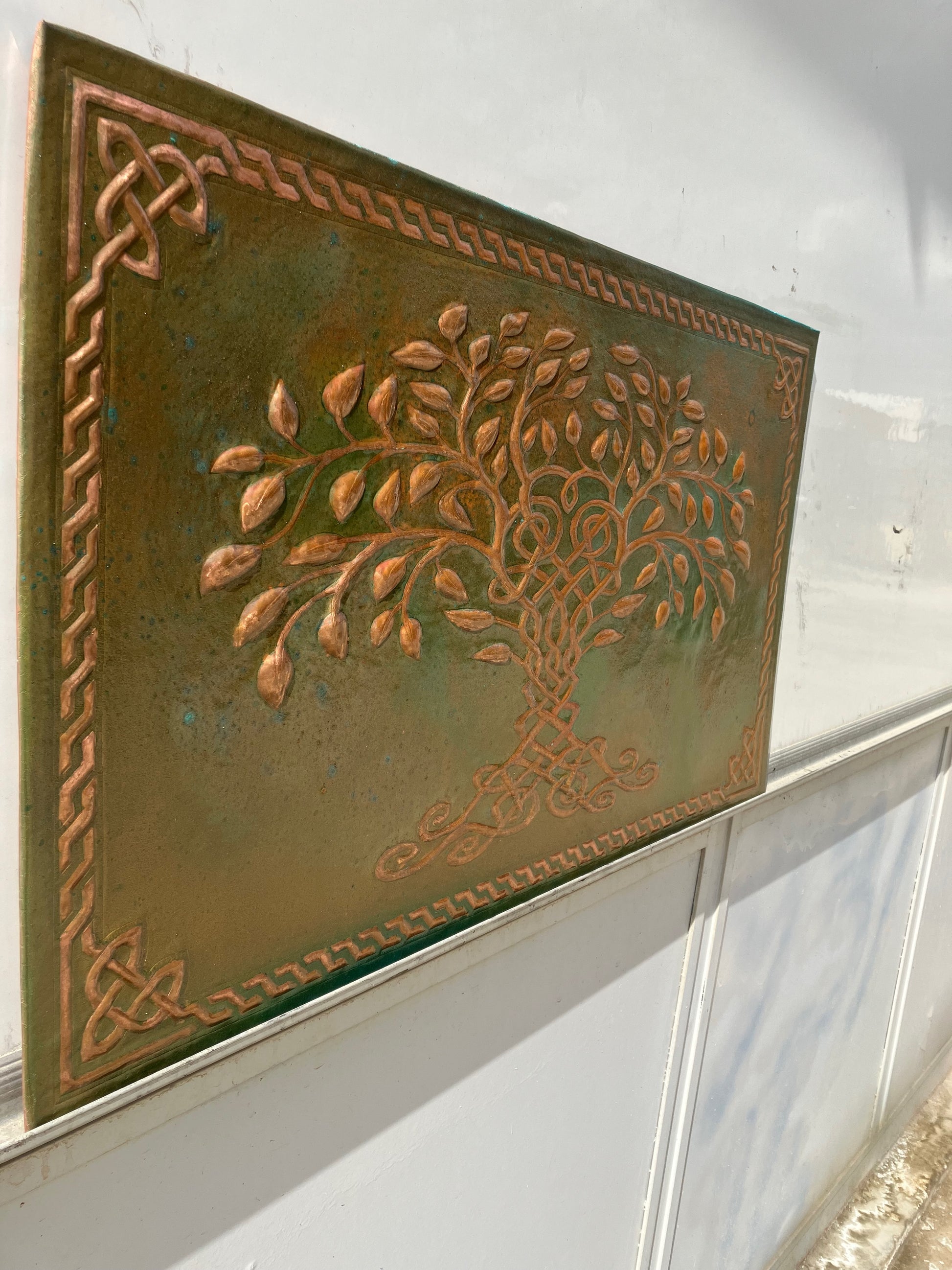 Tree of Life Copper Backsplash — Green Copper - Natuross