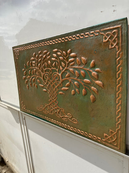 Tree of Life Copper Backsplash — Green Copper - Natuross