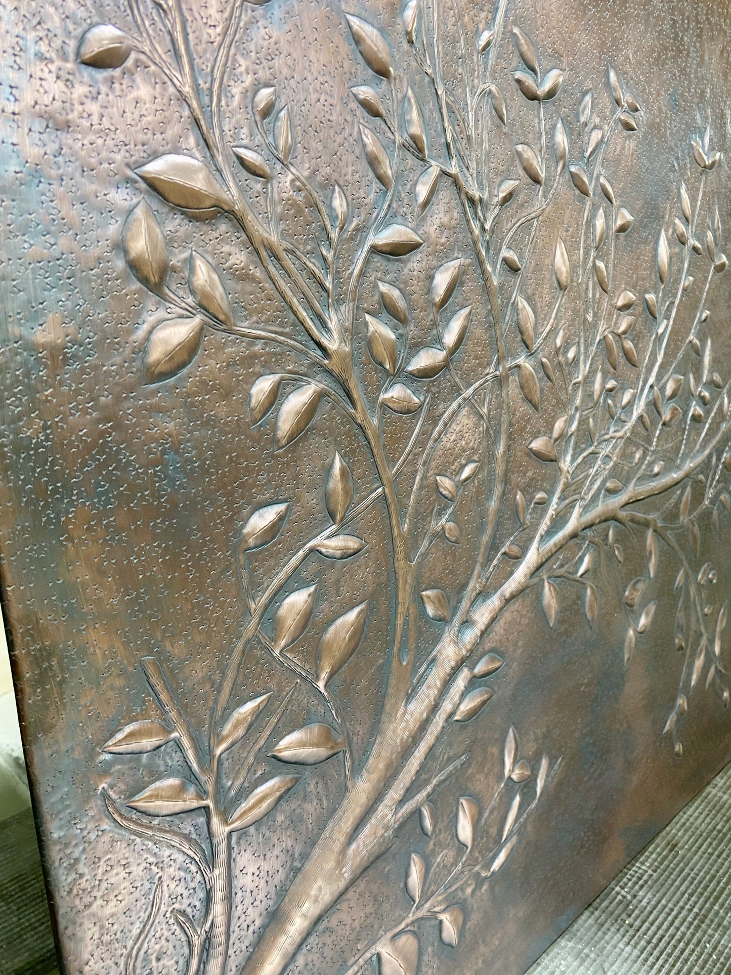 Rustic Brown Copper Tree Branches Backsplash