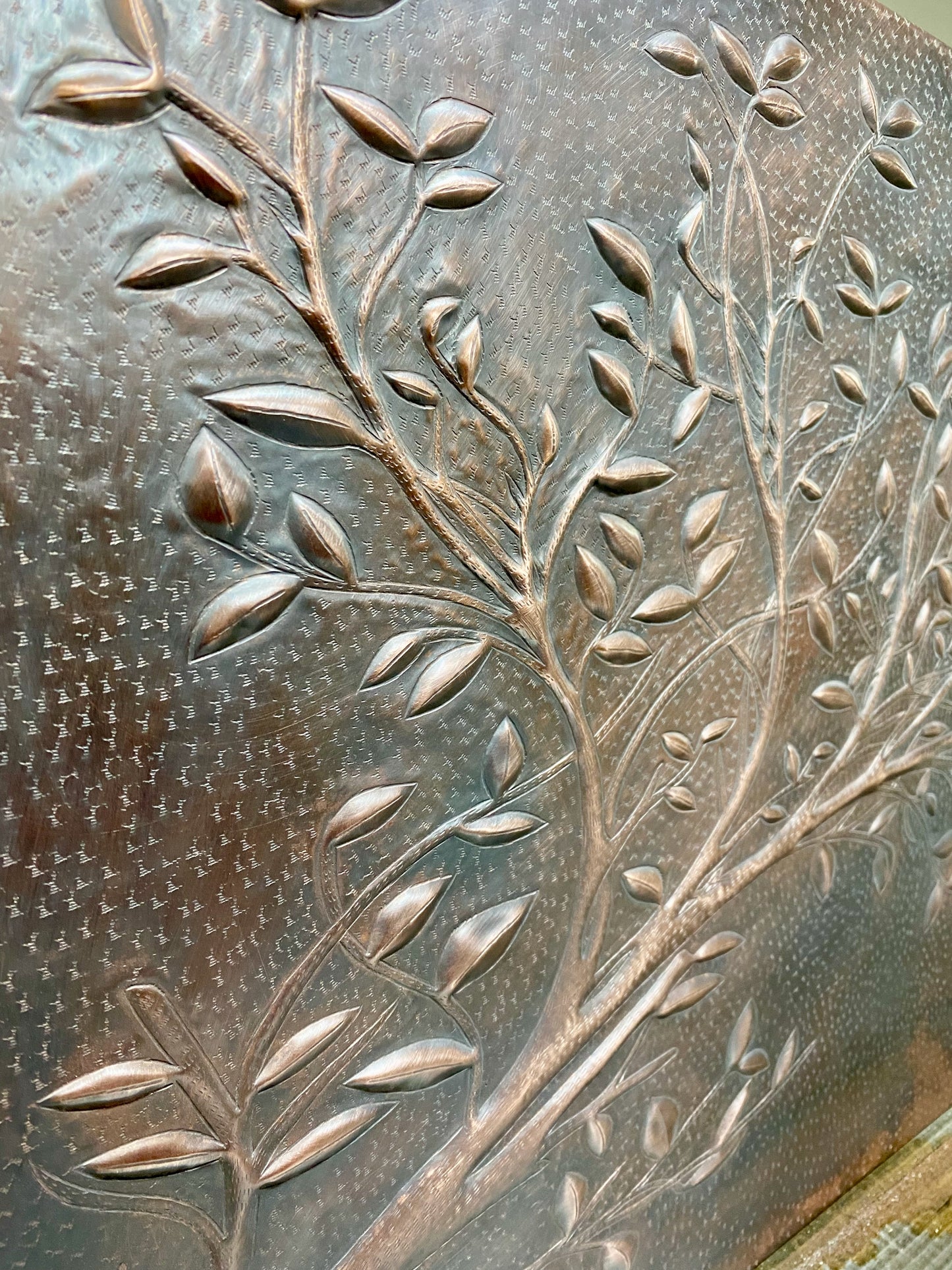 Rustic Brown Copper Tree Branches Backsplash