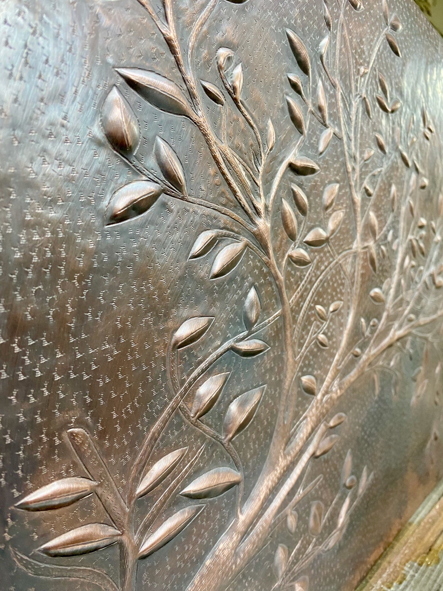 Rustic Brown Copper Tree Branches Backsplash