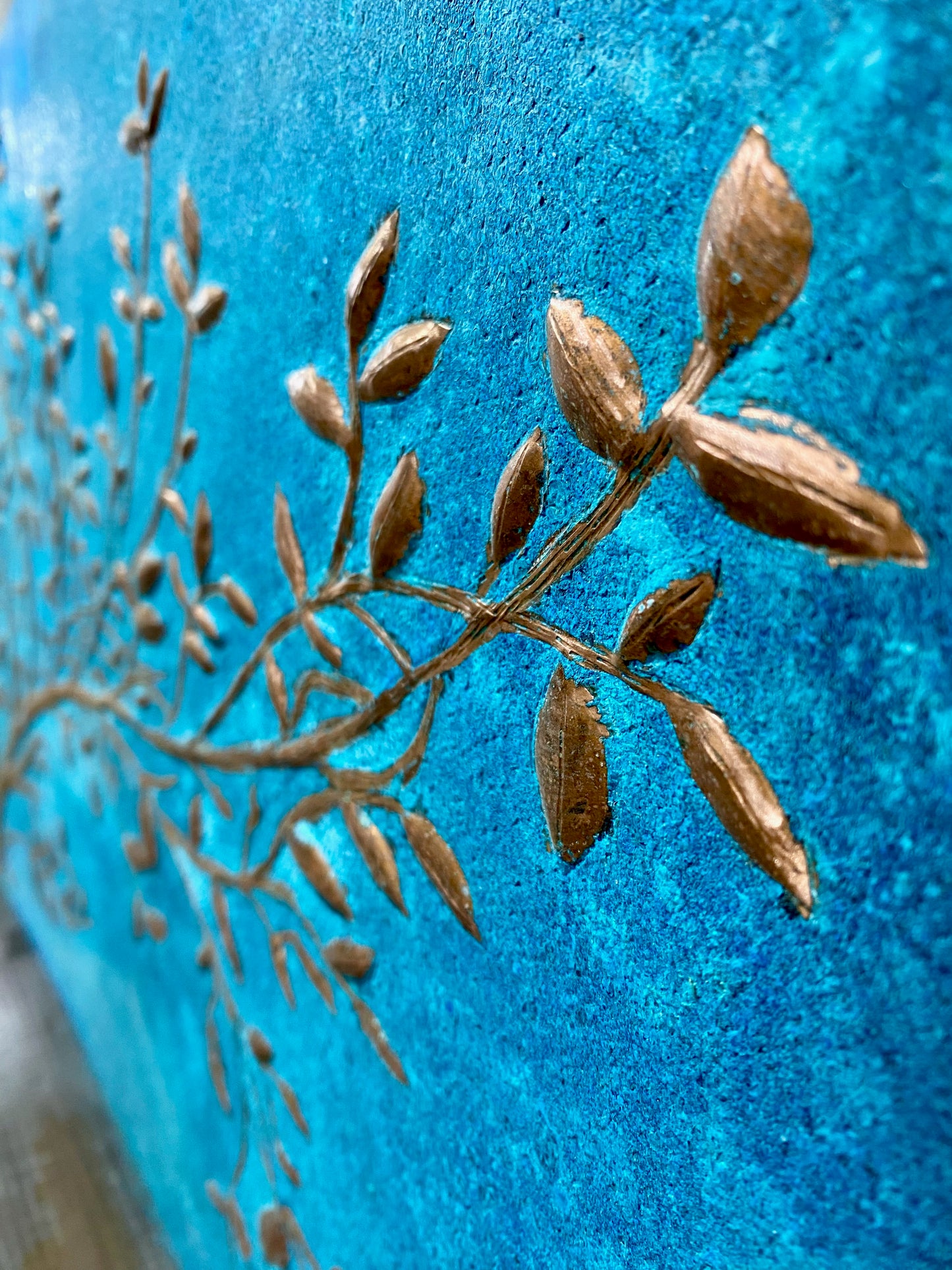 Blue Copper Tree Branches Backsplash - Natuross