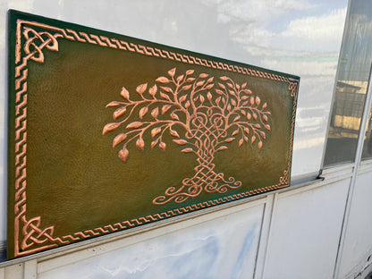 Tree of Life Copper Backsplash — Green Copper - Natuross